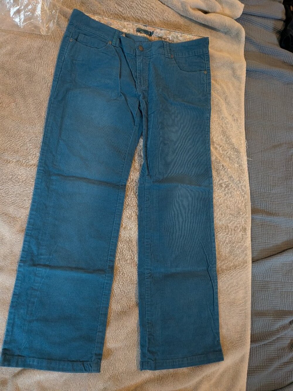 Prana wide leg dark teal corduroy 14